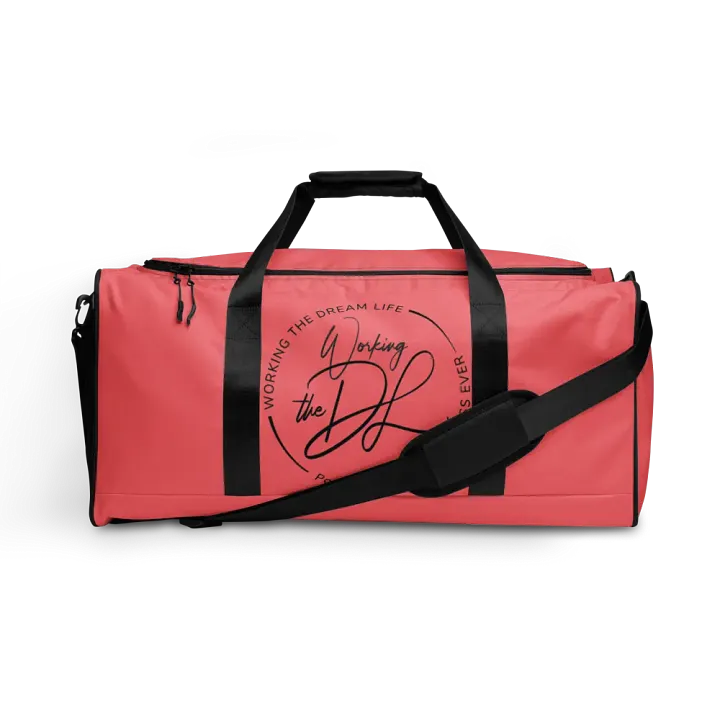 Pink All-Over Print Duffle Bag – Working The Dream Life | Premium Travel & Work Lifestyle Statement product image (1)