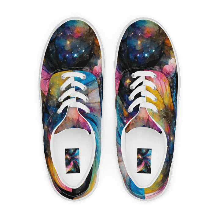Men's cosmic butterfly Lace-Up canvas Shoes product image (1)