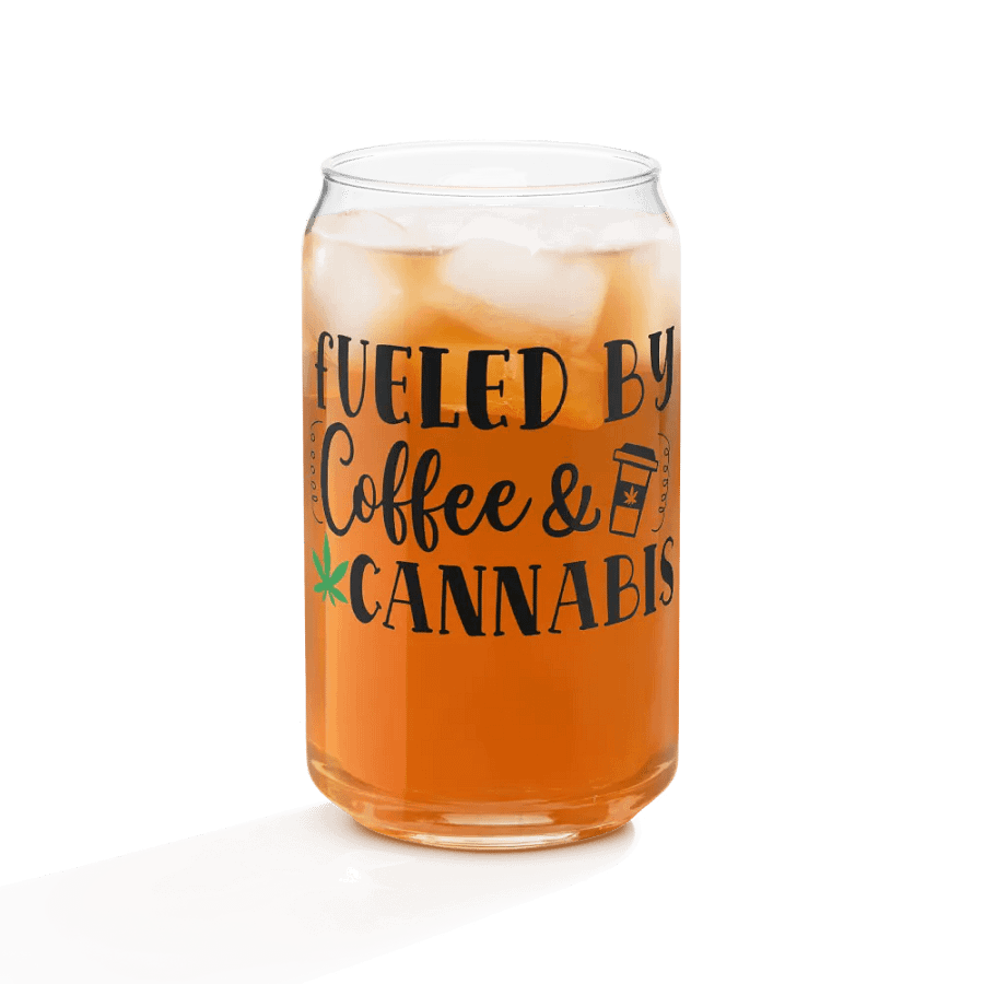 'Fueled by Coffee & Cannabis' Glass product image (9)