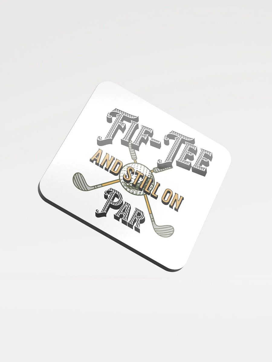 Fif-Tee And Still On Par Golf Time Cork Coaster Set product image (2)