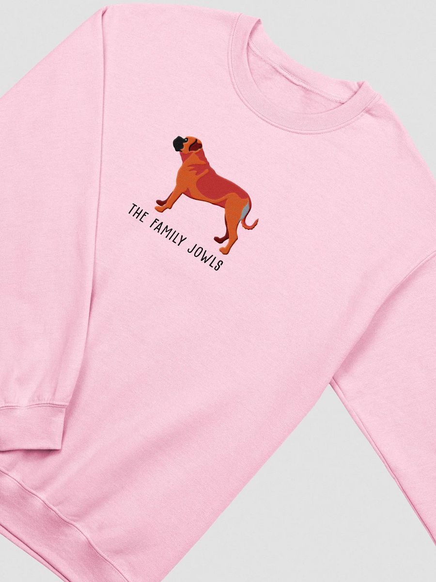 The Family Jowls Sweatshirt(Embroidered) of a Bullmastiff(Red) product image (6)