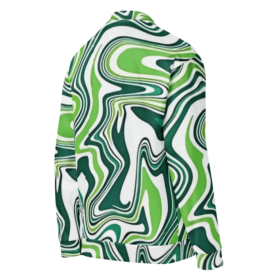 Marbled Green All-Over Bomber Jacket product image (5)