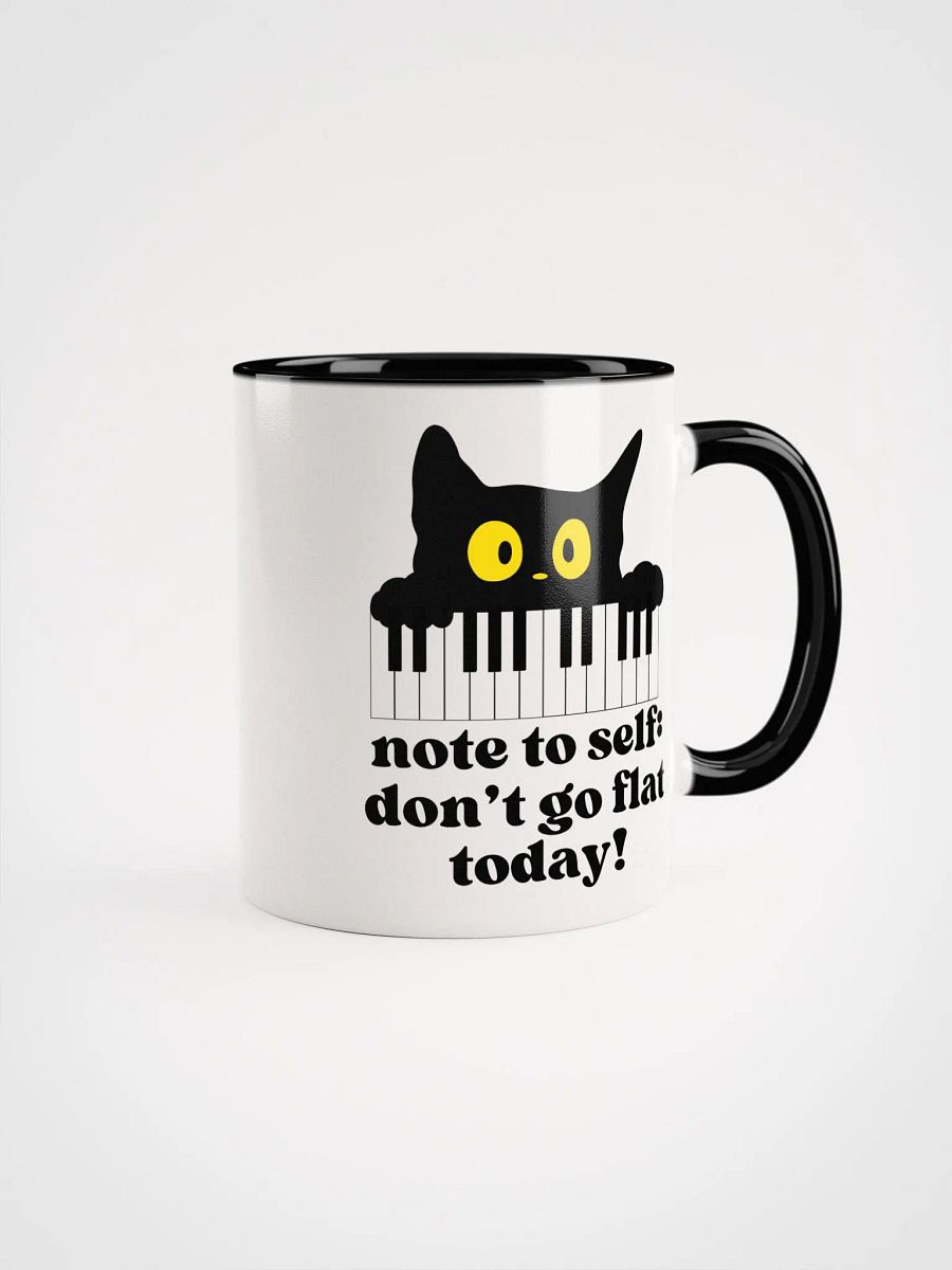 Note To Self: Don't Go Flat Today Mug - Gift For Singers And Cat Lovers product image (3)