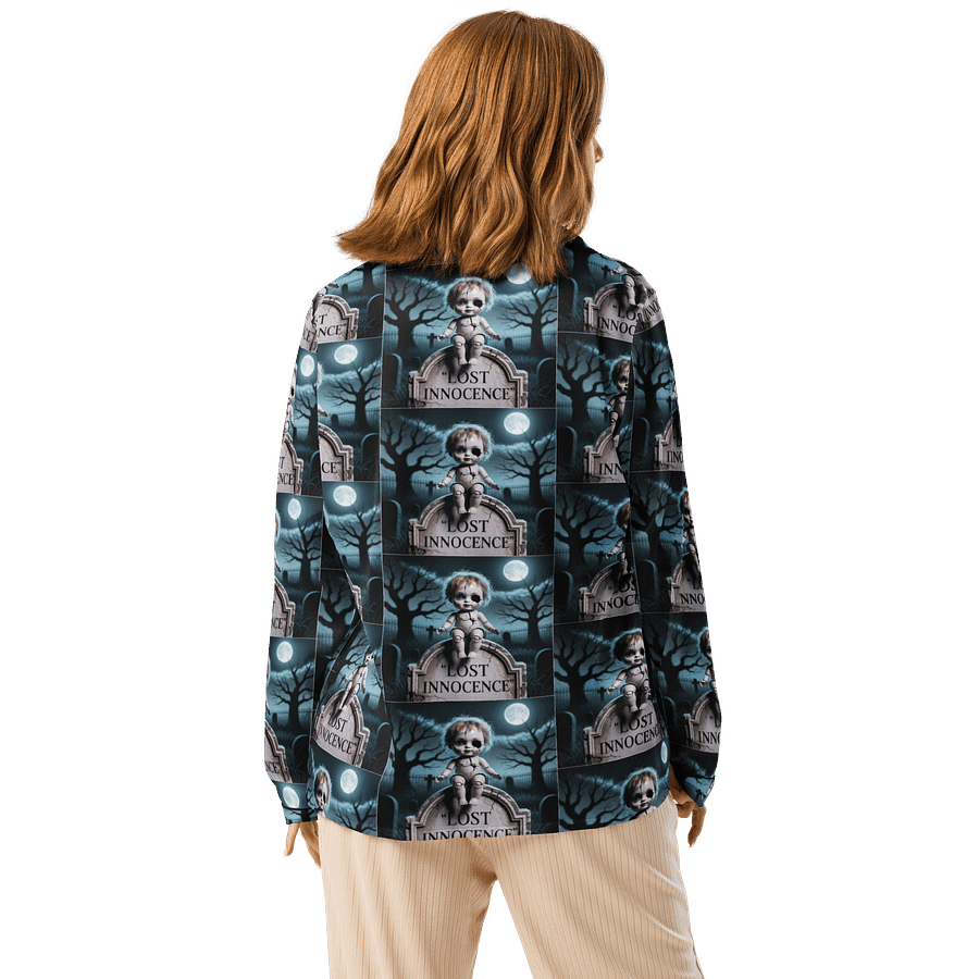 Midnight Veil Designs All-Over Print Women's Long Sleeve Pyjama Top - Lost Innocence product image (3)