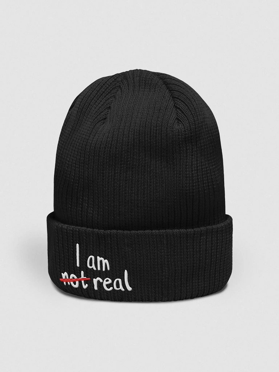 I am not real ribbed beanie - 100% cotton product image (5)