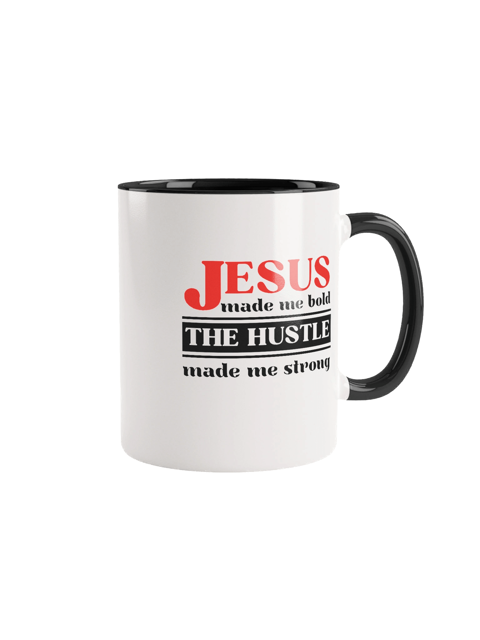 Jesus Made Me Bold The Hustle Made Me Strong Christian Mug | Faith & Hustle Coffee Cup | Motivational Christian Gift product image (2)