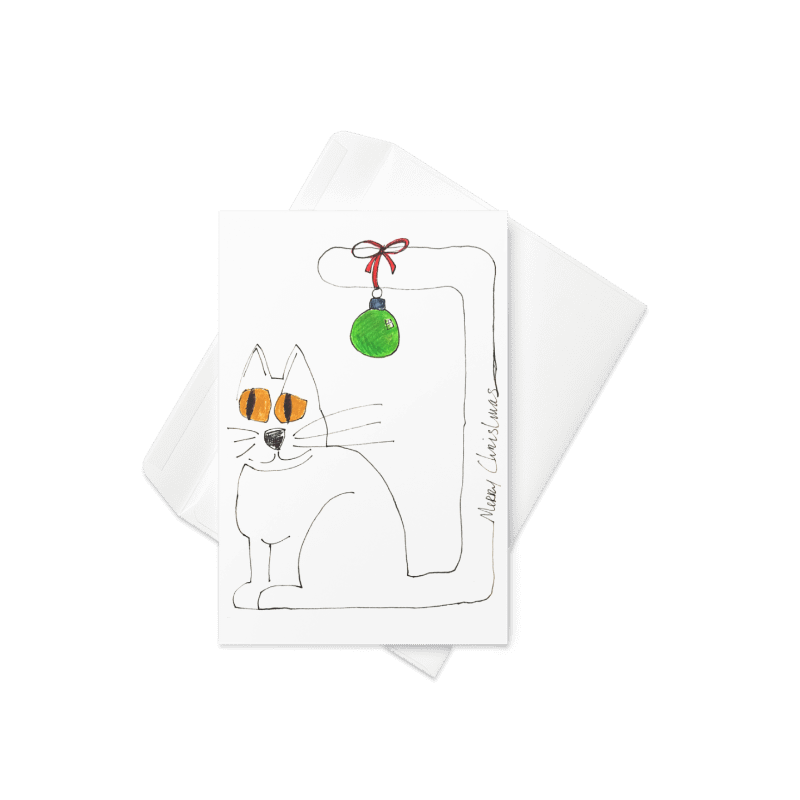 Cat and Ball Holiday Card product image (13)