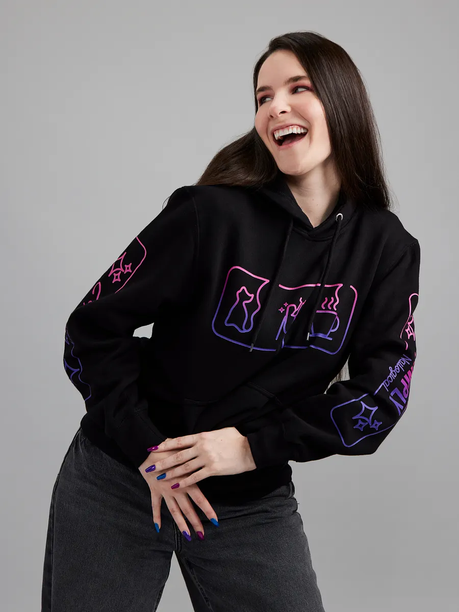 Neon and black hoodie cheap