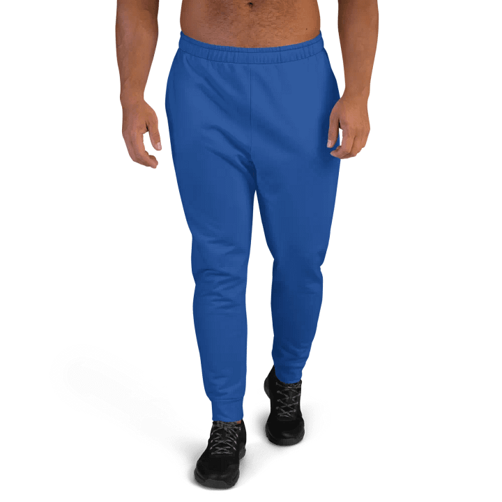Plain Ocean Blue True Summer Recycled Polyester Premium Men's Joggers by Treasure Pie product image (1)