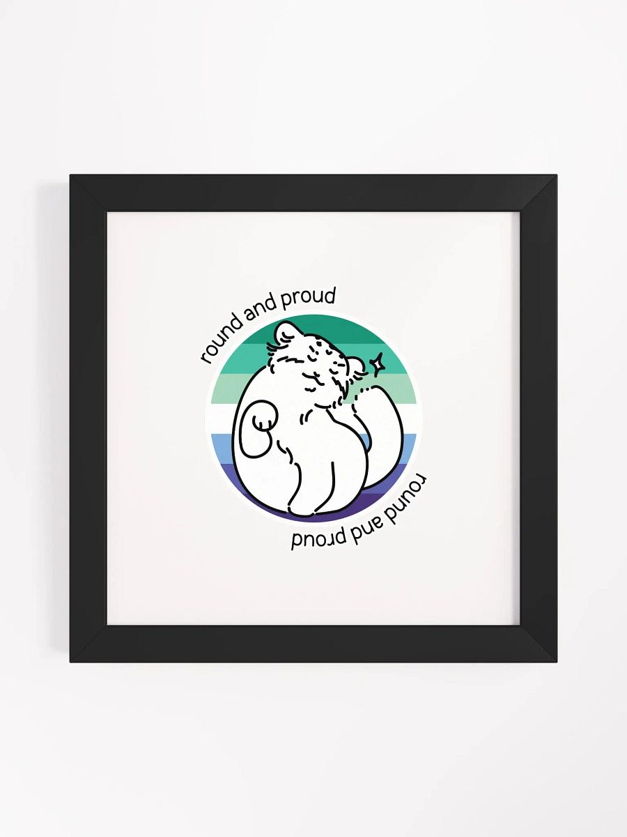 Round and Proud Manul Gay MLM Version - Framed Print product image (1)