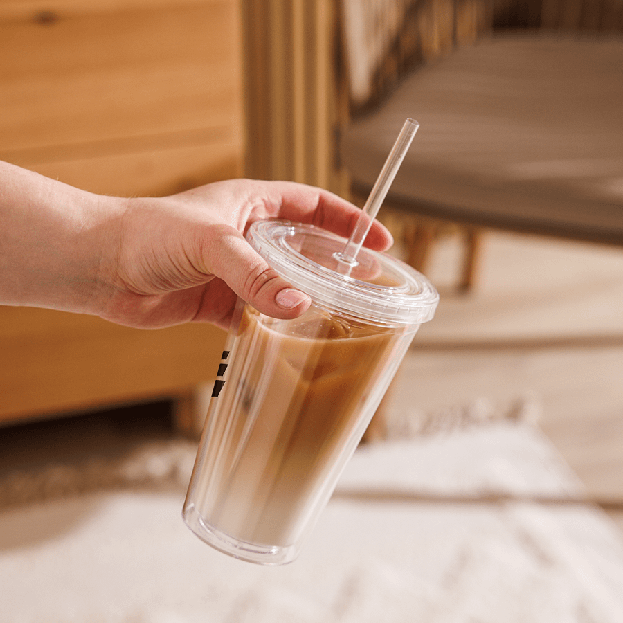 Double Wall Clear Plastic Tumbler - Black product image (9)