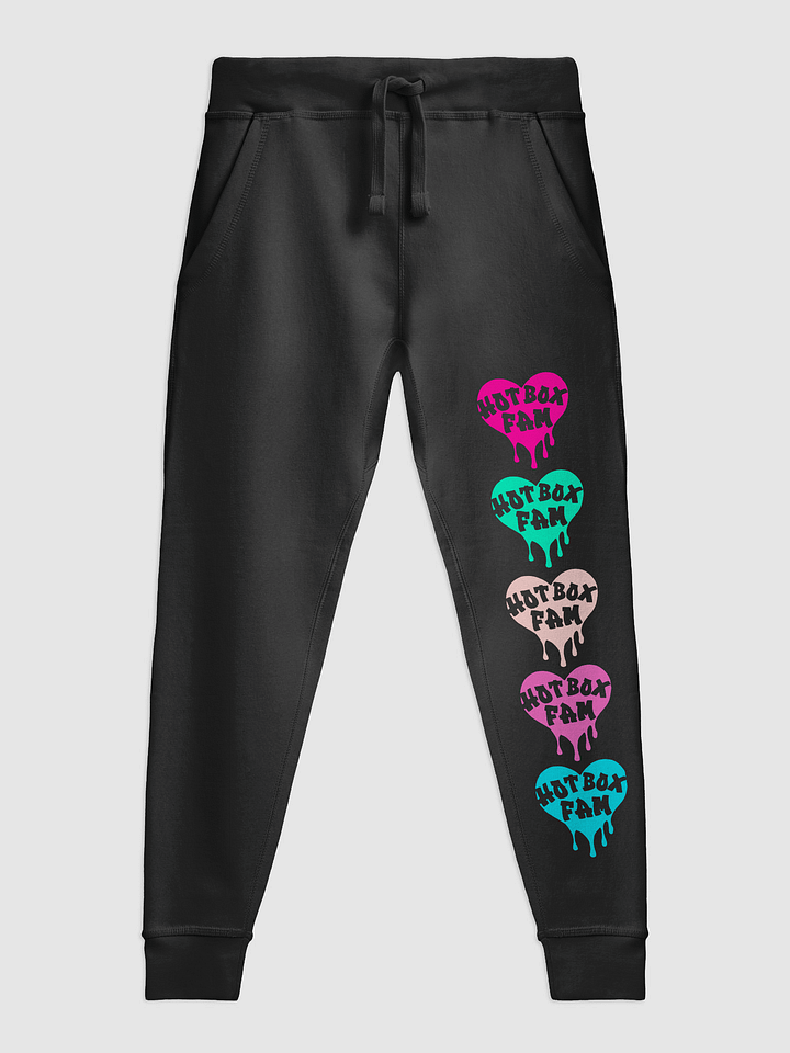 UNISEX HOT BOX FAM TRANSPARENT COLOR LOGO ON SWEAT PANTS product image (1)