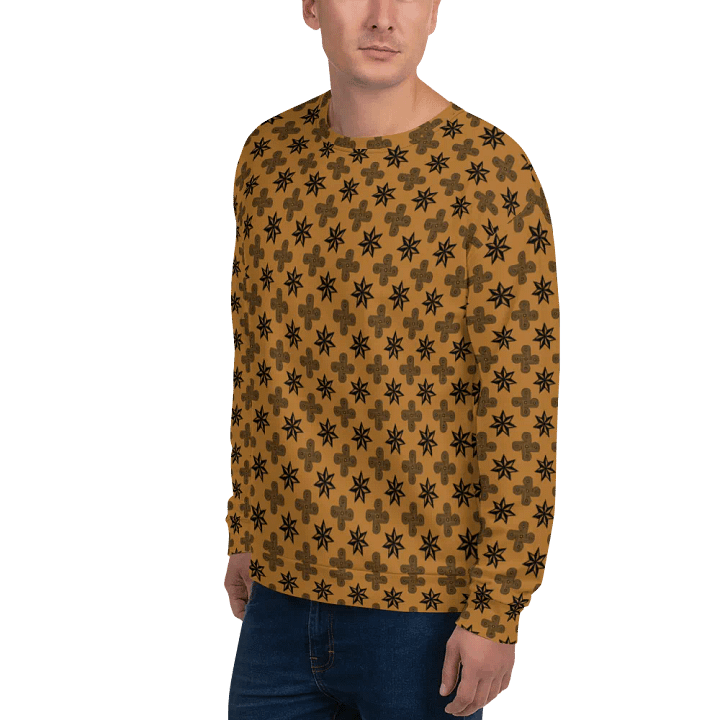 Dark Gold Black designs long sleeve Shirt with product image (1)