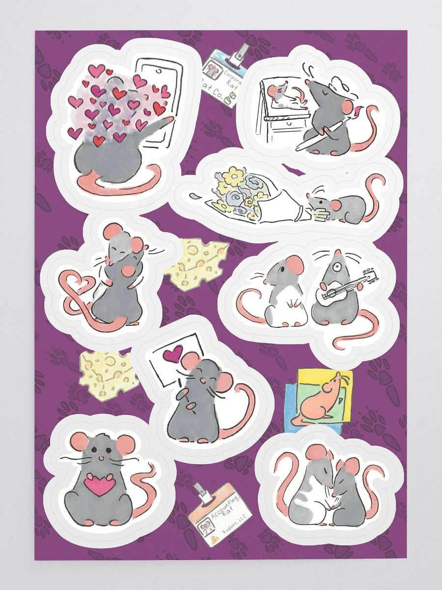 Rats in Love Sticker Sheet product image (3)