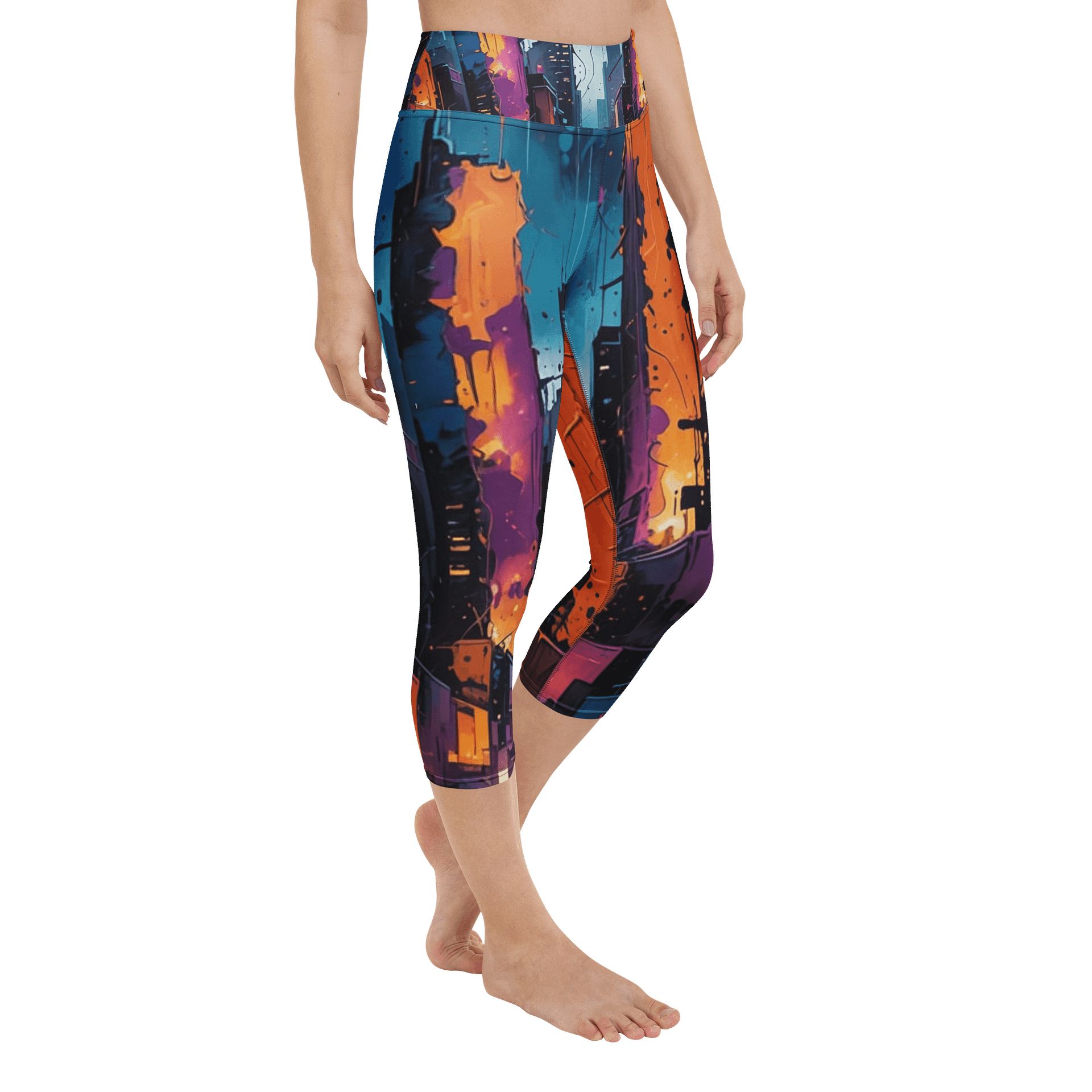 Abstract City 1 Capri Leggings product image (2)