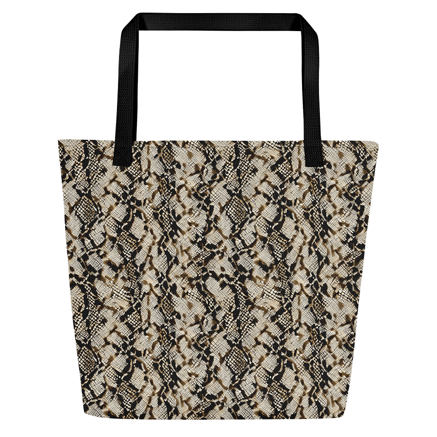 Beige Snake Pattern Tote Bag product image (1)
