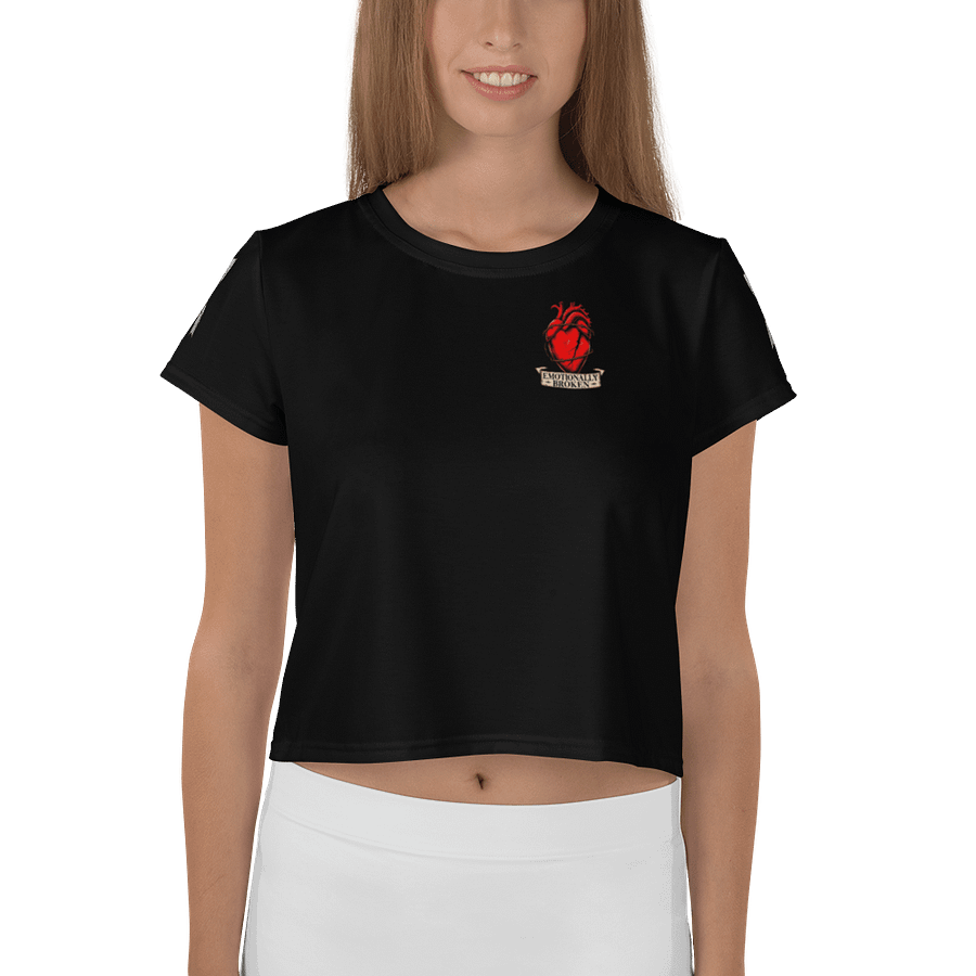 Emotionally Broken Crop Graphic Tee 2 product image (1)