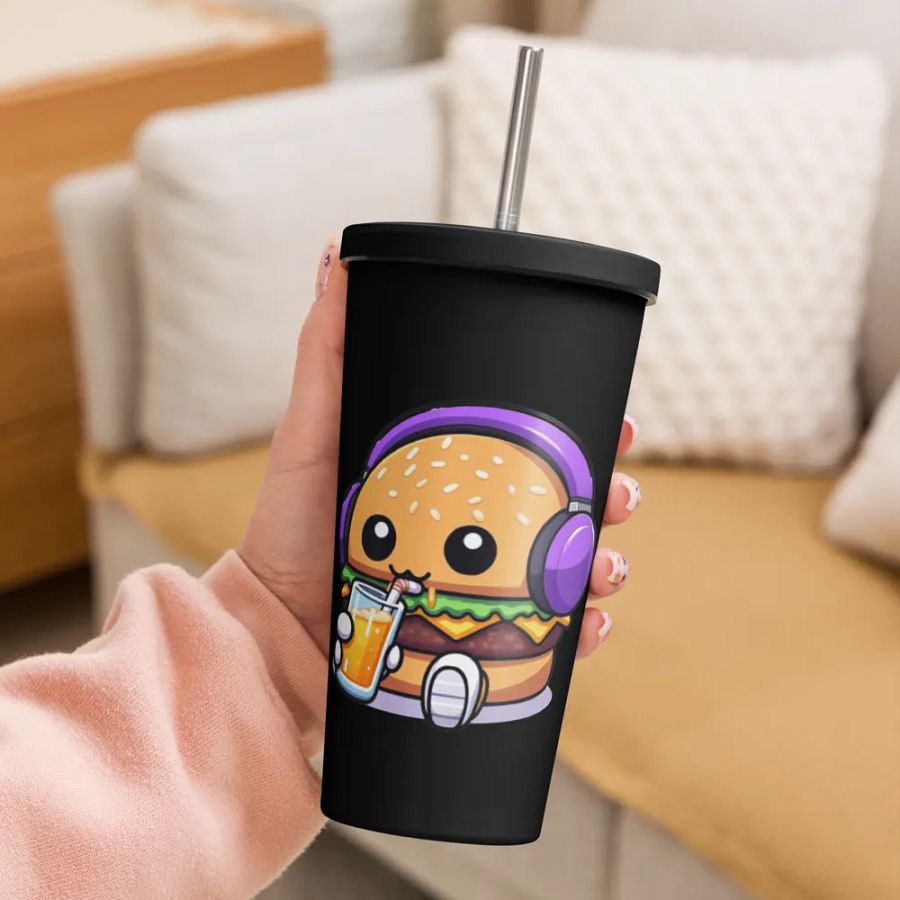 Charming Hamburger Sipping Insulated Tumbler product image (9)