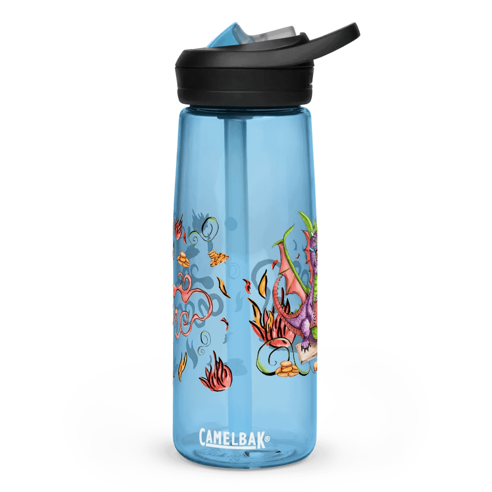 Learning to Breathe Fire 22 oz Straw Bottle Blue product image (3)