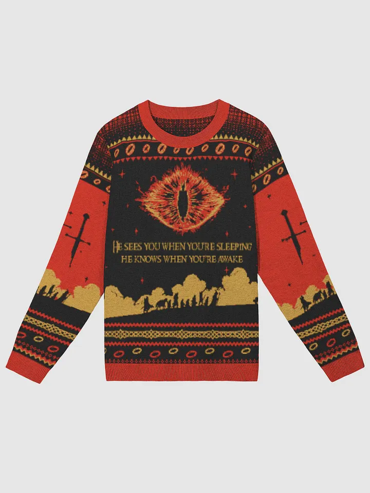 Ugly Christmas Sweater - "The Dark Lord is Comin' to Town" product image (2)