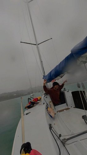 Living on a boat sounds romantic until the weather says, 