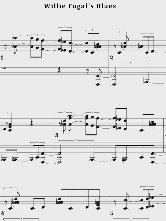 Willie Fugal's Blues - Piano sheet music product image (1)