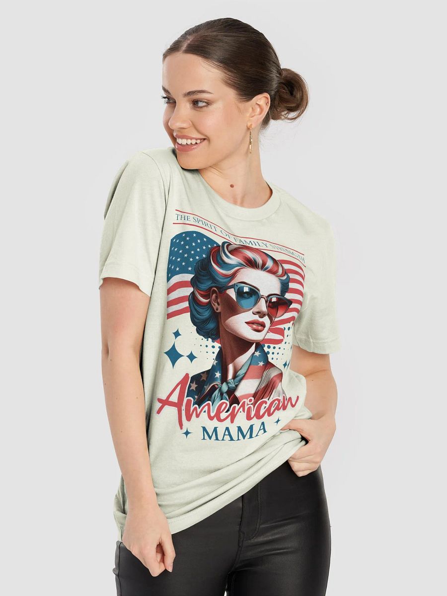 America mama shirt, USA retro funny Tshirt, gift for mother tee product image (8)