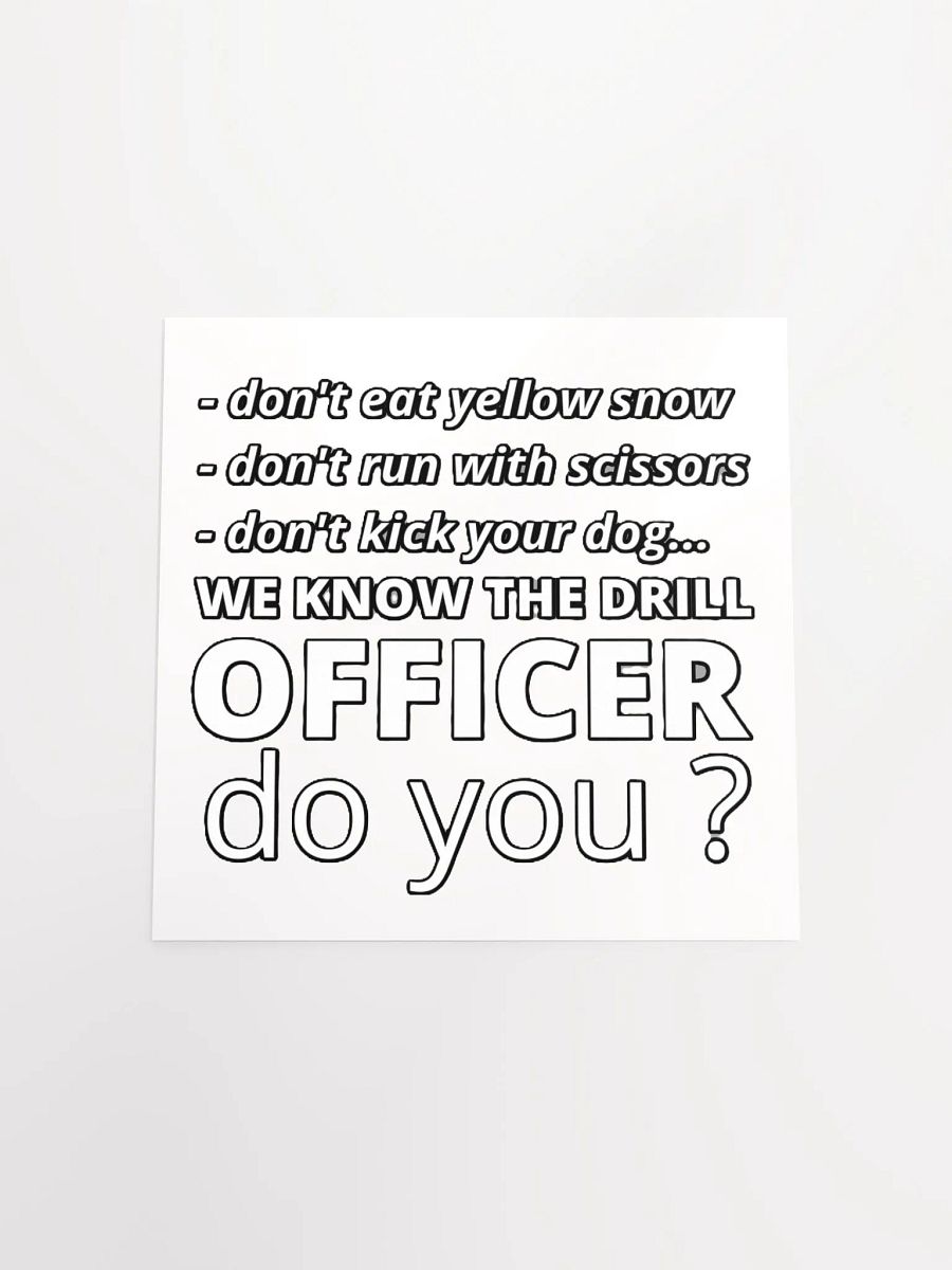 WE KNOW THE DRILL OFFICER, DO YOU? product image (19)