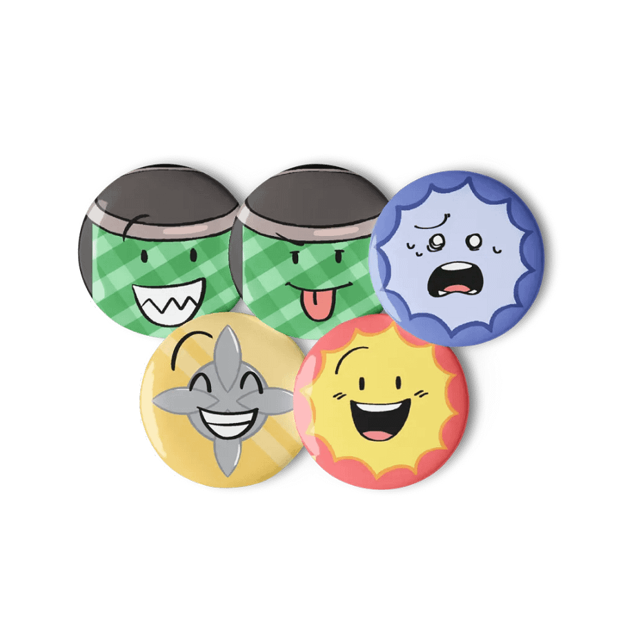 Badgey Amulet Basket Button Pin Set product image (6)