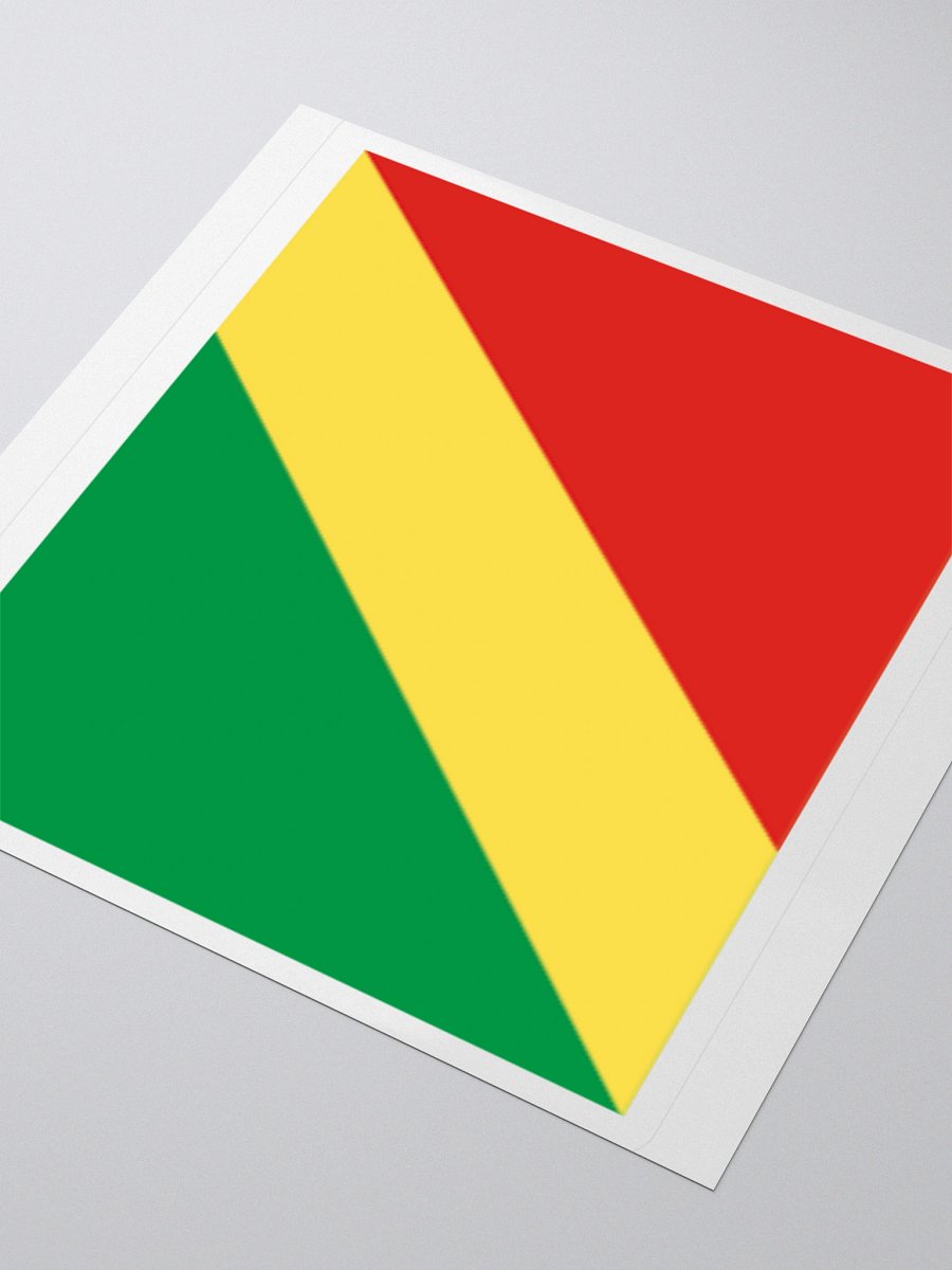 Republic of Congo Flag Sticker | Yellow Star Design | Durable Vinyl | 3 Sizes product image (8)