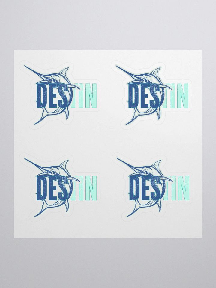 Marlin Distressed DESTIN Kiss Cut Stickers product image (1)