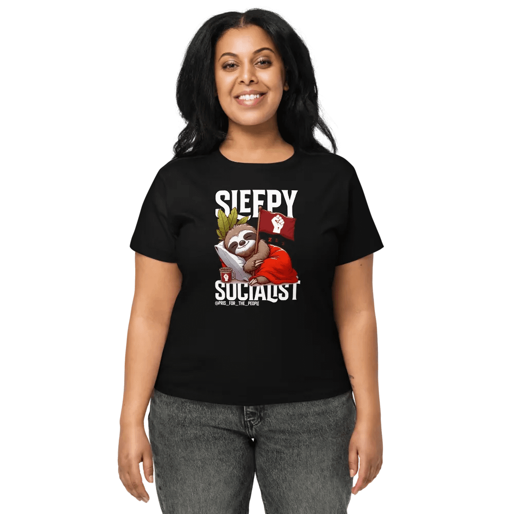 Pris- Sleepy Socialist Cotton Heritage Women's High-Waisted Tee product image (1)