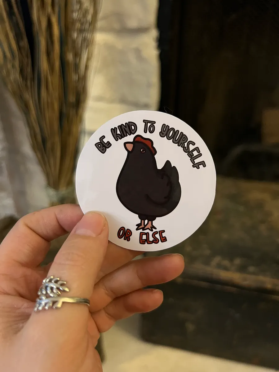 Be Kind Or Else... Void 'Dew Chicken Vinyl Sticker product image (1)