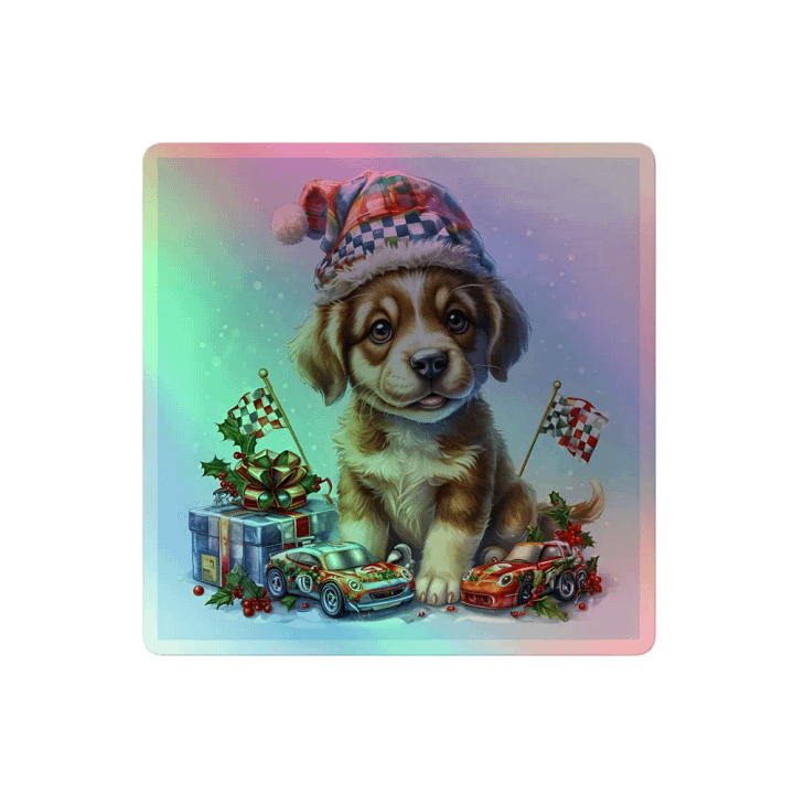 Santa Paws Holographic Sticker Set product image (2)
