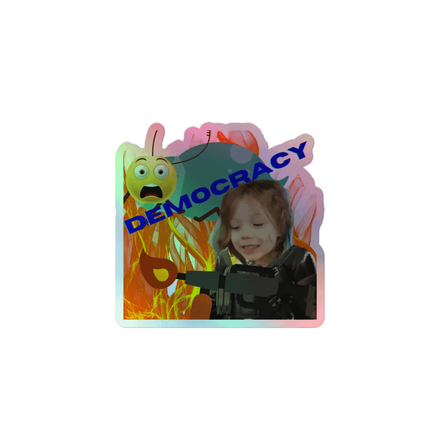 Tiny Lord Democracy Holographic Sticker product image (1)