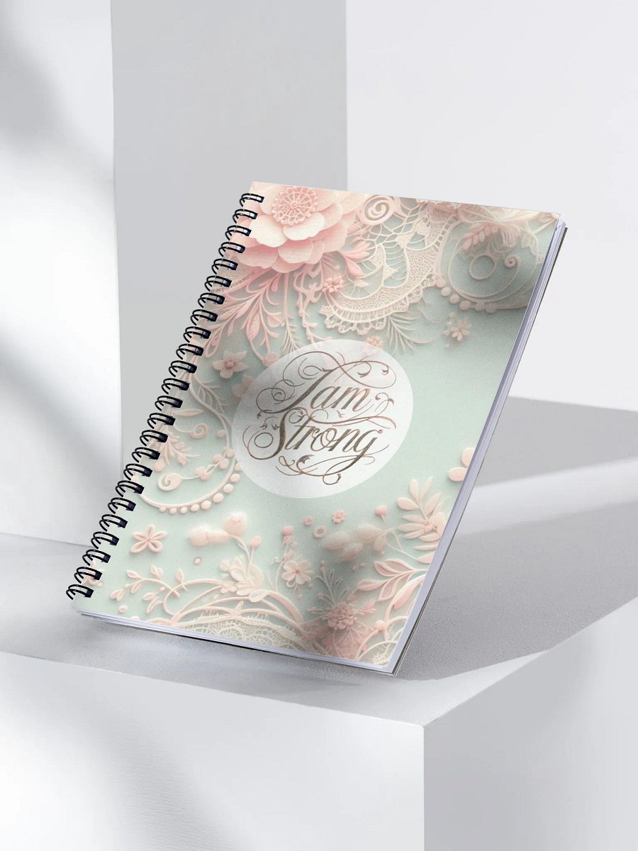 Spiral Notebook w. Inspirational / motivational quote - I Am Strong product image (4)