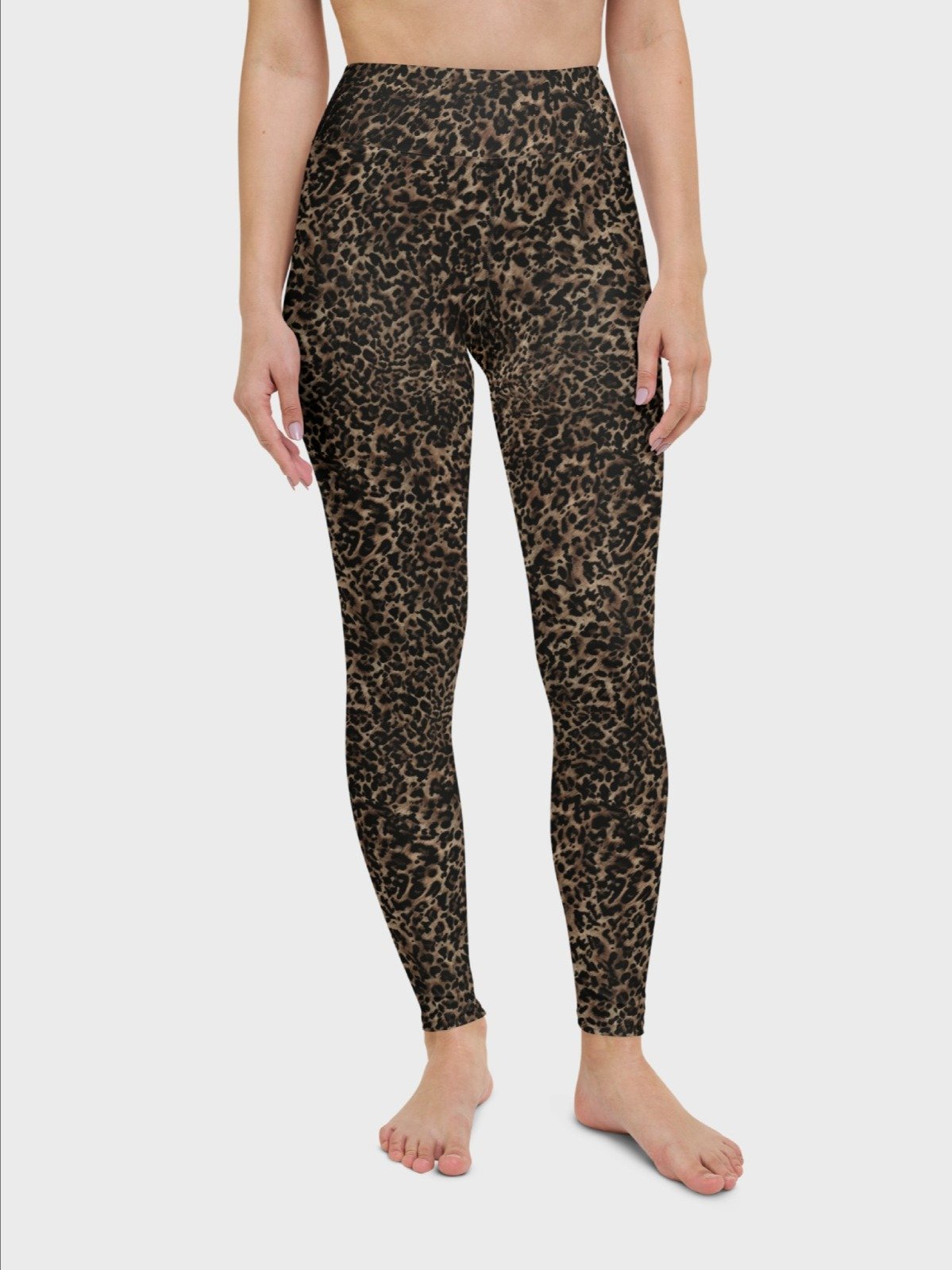 High-Waisted Leggings "Chic Dark Brown Leopard" Printed product image (5)