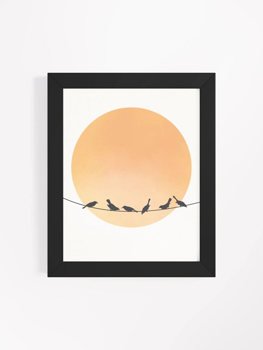 Sunset Silhouette Birds Framed Poster product image (3)
