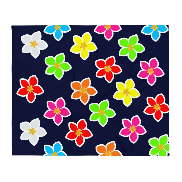 Colorful Flower Petals Throw Blanket product image (2)