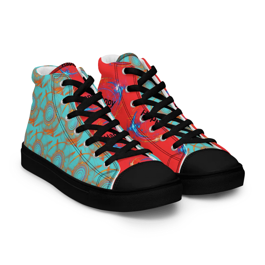 Dynamic Happy Circles Men's High Tops product image (8)