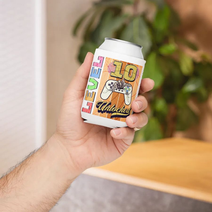 Level 10 Unlocked Gamer Can Cooler product image (5)