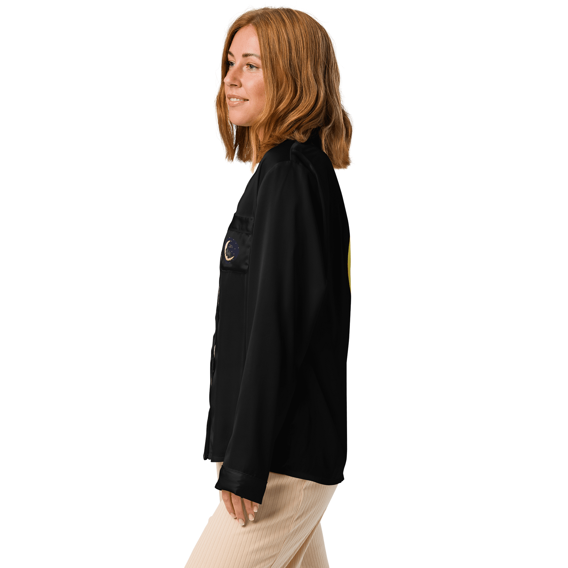 Sleepy Moon All-Over Print Women's Long Sleeve Pajama Top product image (5)