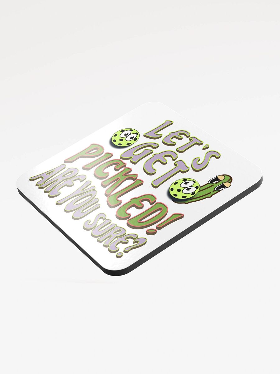 Lets Get Pickled Are You Sure Pickleball Quirky Delight Coaster Set product image (4)