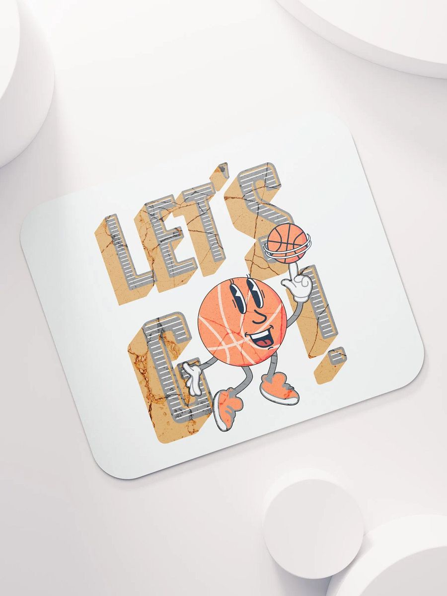 Lets Go Basketball Mascot Spinning Mouse Pad product image (5)