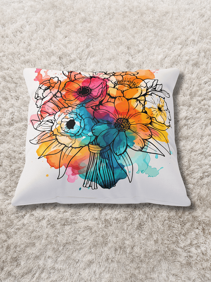 Vibrant Floral Splash Pillow product image (1)