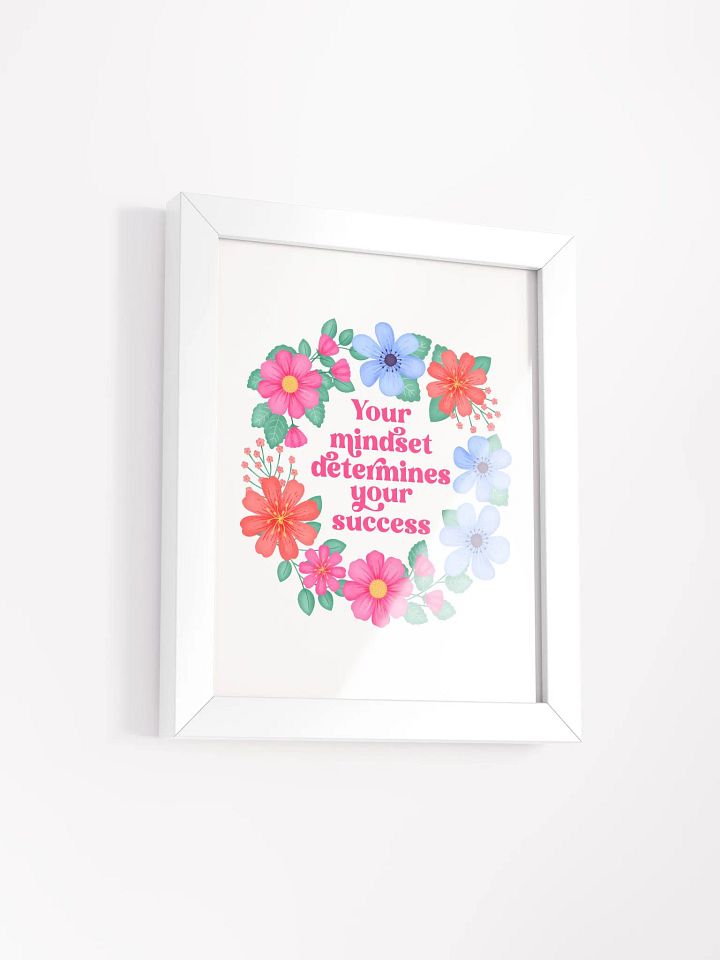 Your mindset determines your success - Motivational Wall Art White product image (2)