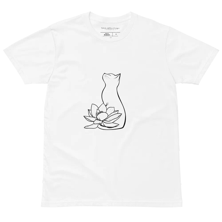Water Lily Cat Supreme Comfort Crew Neck T-Shirt product image (2)