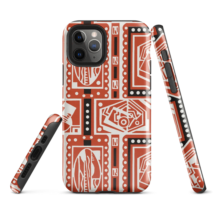 Cubist Shapes: Charles Goy: Geometric Red & Black iPhone® Tough Case product image (1)