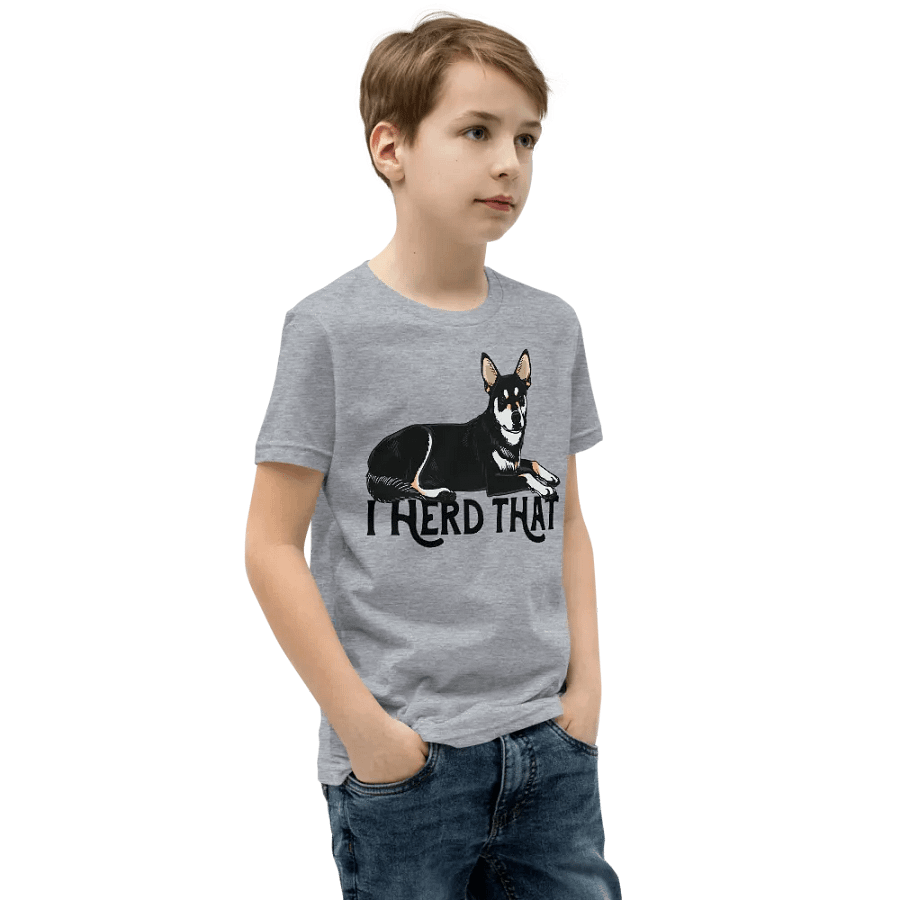 Custom - I Herd That T-Shirt | Funny Australian Kelpie (Mix) Youth Shirt for Herding Dog Owners product image (3)