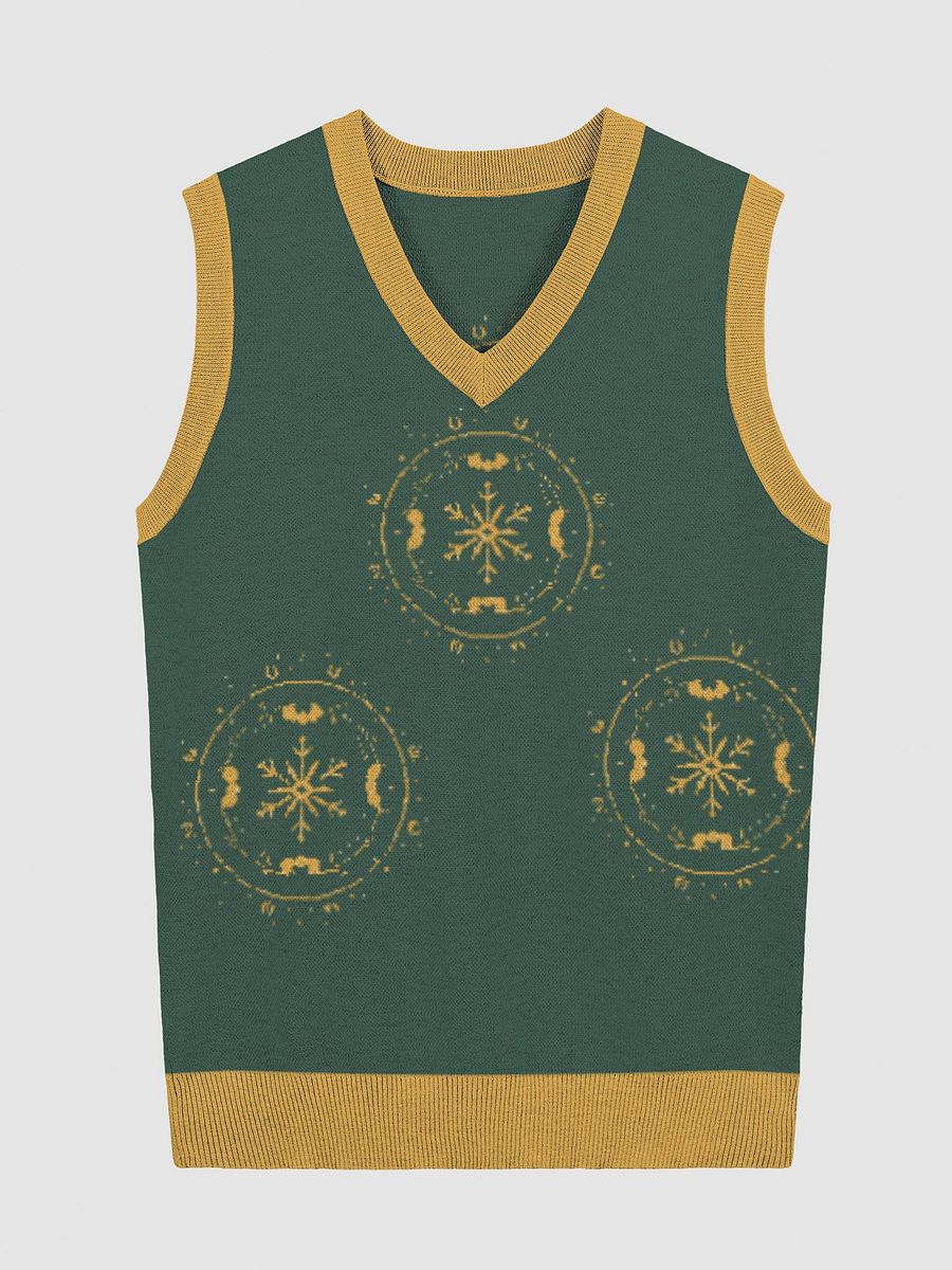 Golden Vine Knit V-Neck Vest product image (2)